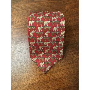 VTG Burberry’s Of London Made In USA Silk Elephant Novelty Tie Pre-1999 Neck Tie